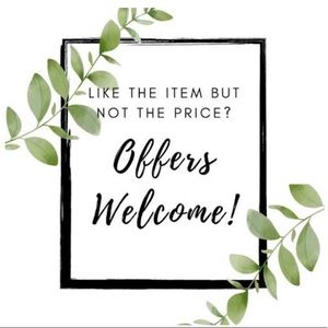 Hi!! Welcome to my closet! I’m always willing to negotiate! Thank you!